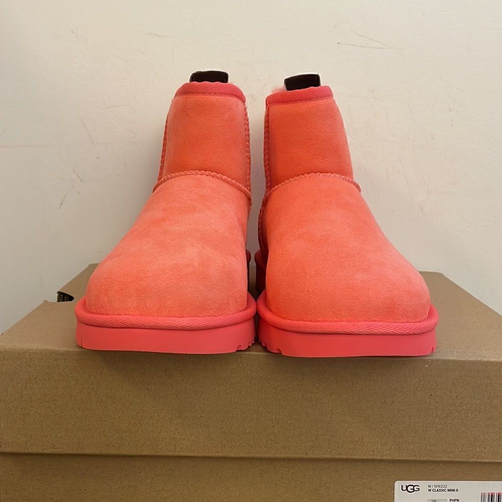 UGG Classic Mini II Boots Punch Pink USA Women size 6/UK 4/EU 37 - Picture 5 of 13